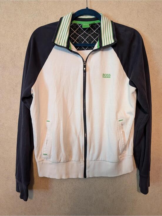 Hugo Boss Other - BOSS HUGO BOSS Mens white blue green zip up jacket sz M